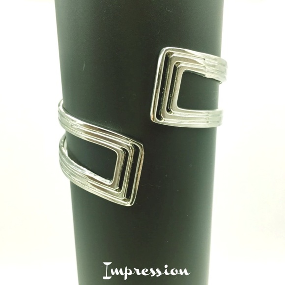NWT! IMPRESSION Silver Cuff Statement Bracelet - Picture 1 of 4